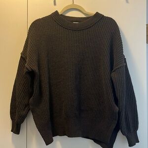 Chocolate Brown Aerie Knit Sweater